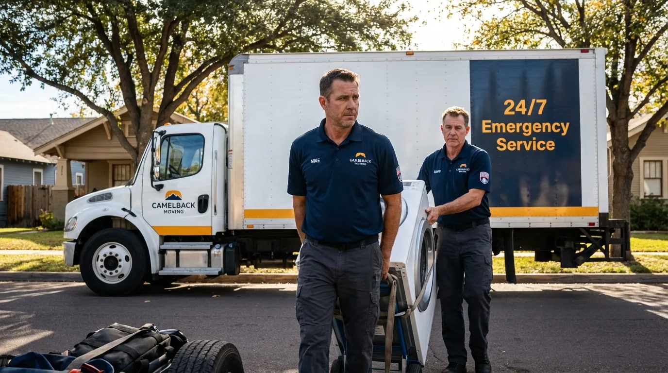CamelBack Moving crew loading furniture in Livingston, LA