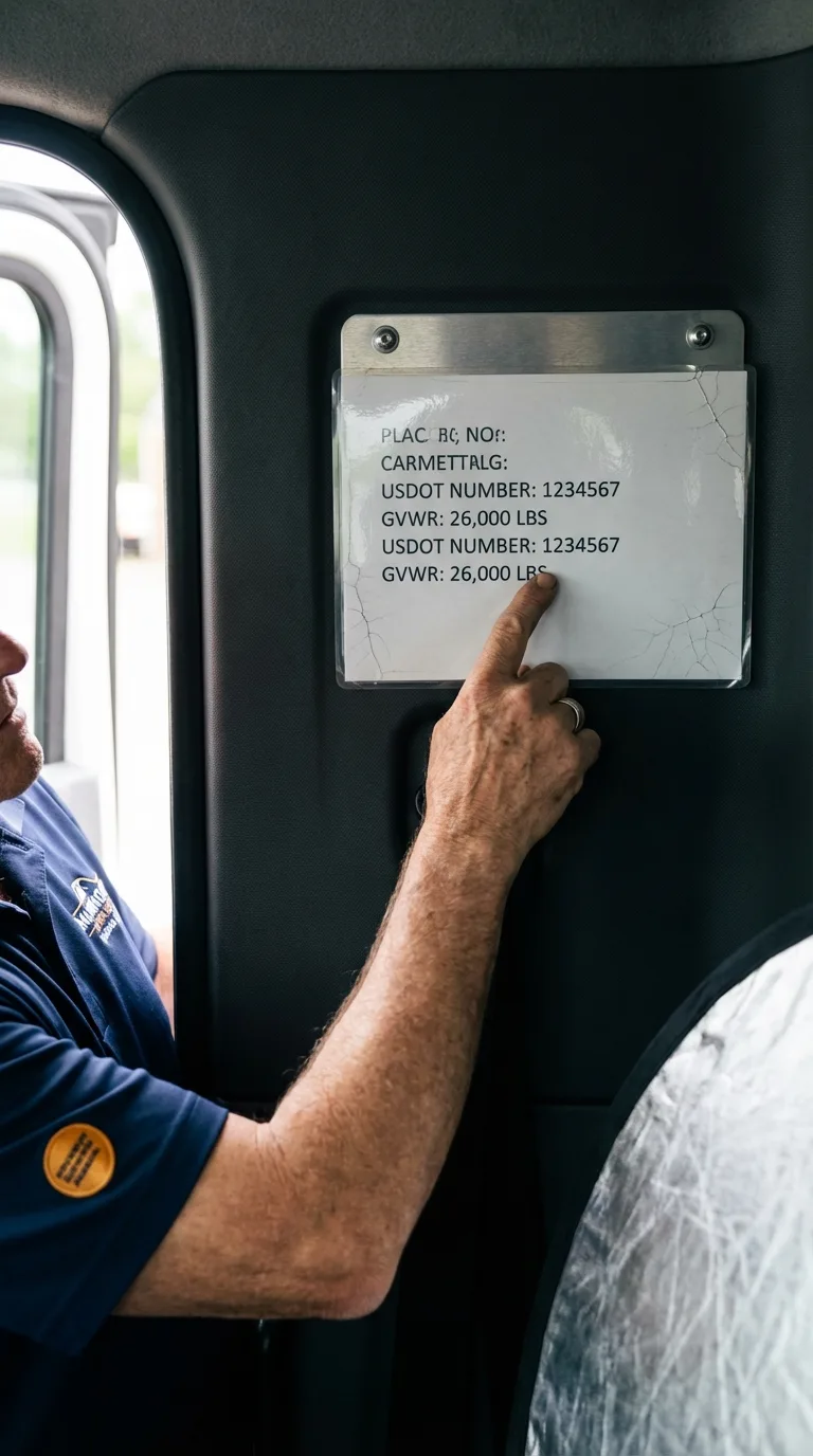 USDOT licensing placard verification in Livingston